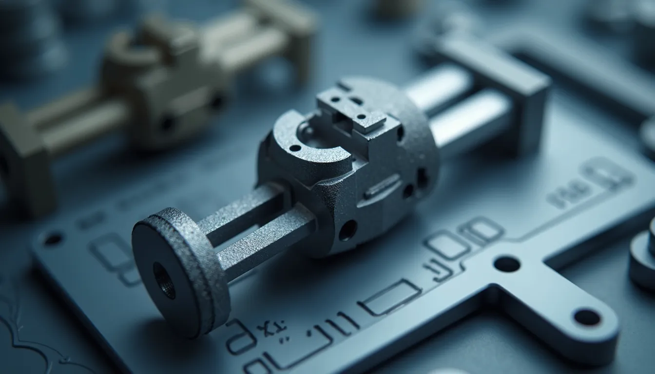 Eye-level view of CAD software displaying 3D mechanical part